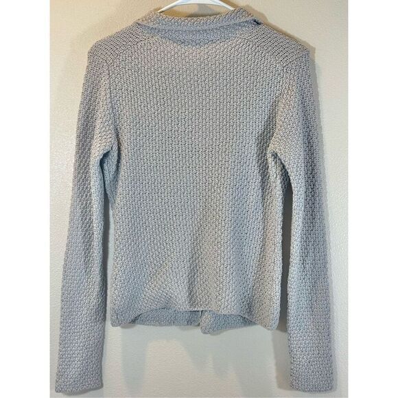 Boden Lightweight Chunky Knit Gray Cottagecore Cardigan Sweater Women's 8US - Picture 3 of 9